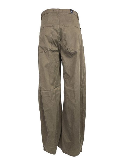 pantalone donna largo con pinces marrone Atelier Cigala's | 29-254-TGS16193